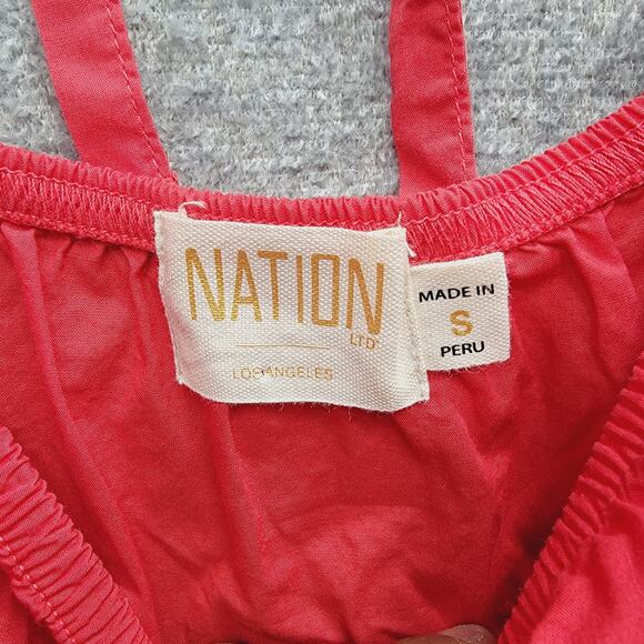 NATION LTD OPHELIA A LINE RUFFLE MINI DRESS, SIZE S - Picture 6 of 9